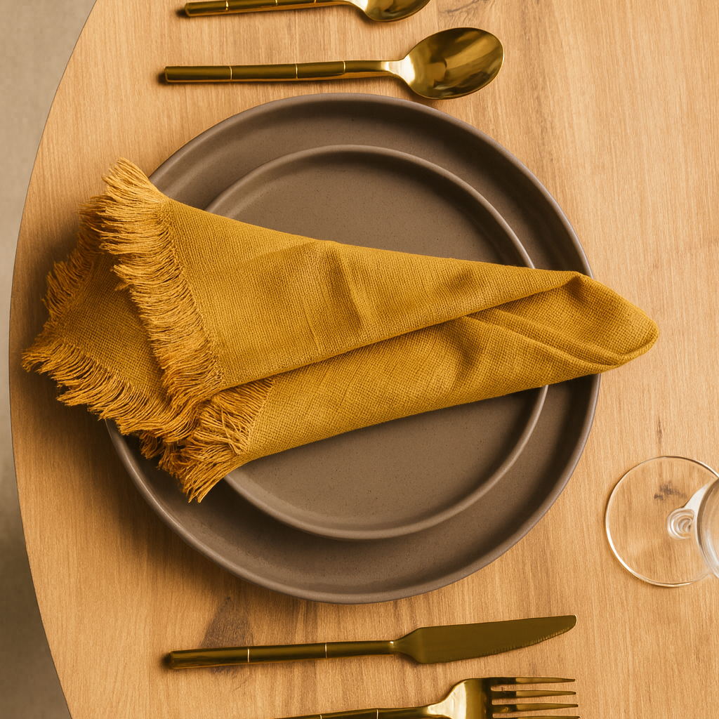 Set Servilletas Mostaza p/4