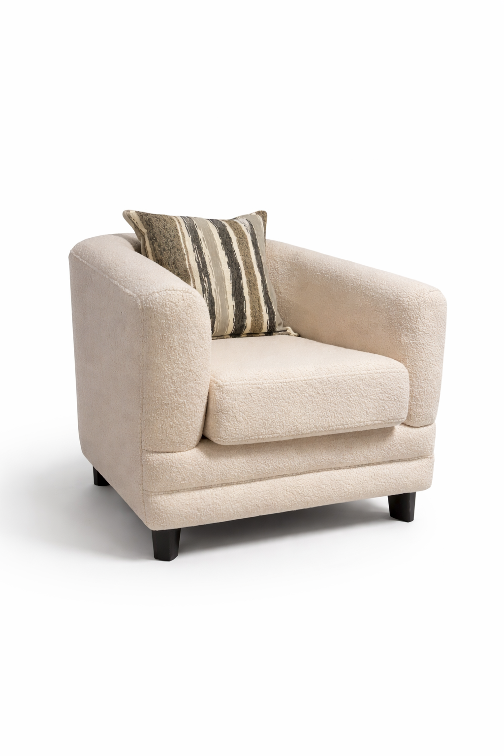 BUTACA IRLANDA TAPIZ BOUCLE WHITE