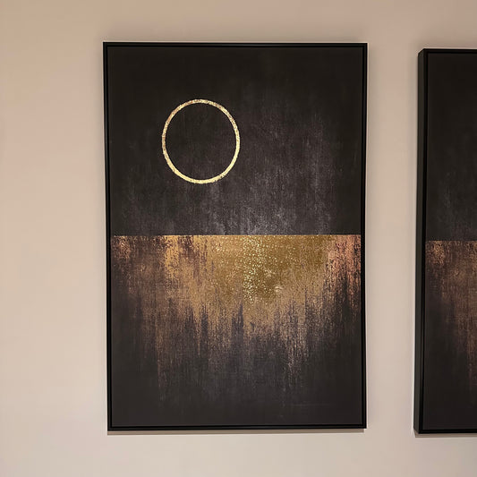 CUADRO DECORATIVO SUNSET NEGRO/DORADO